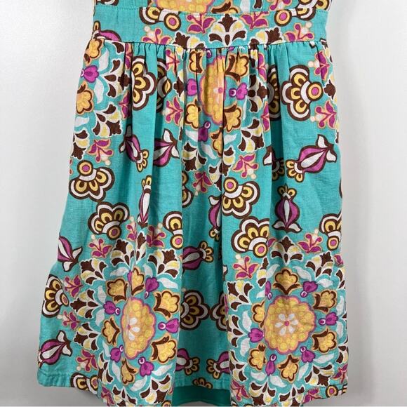 Judith March Womens Small Floral Mini Dress Open Tie Back Retro Pin Up Cottage - Picture 3 of 9